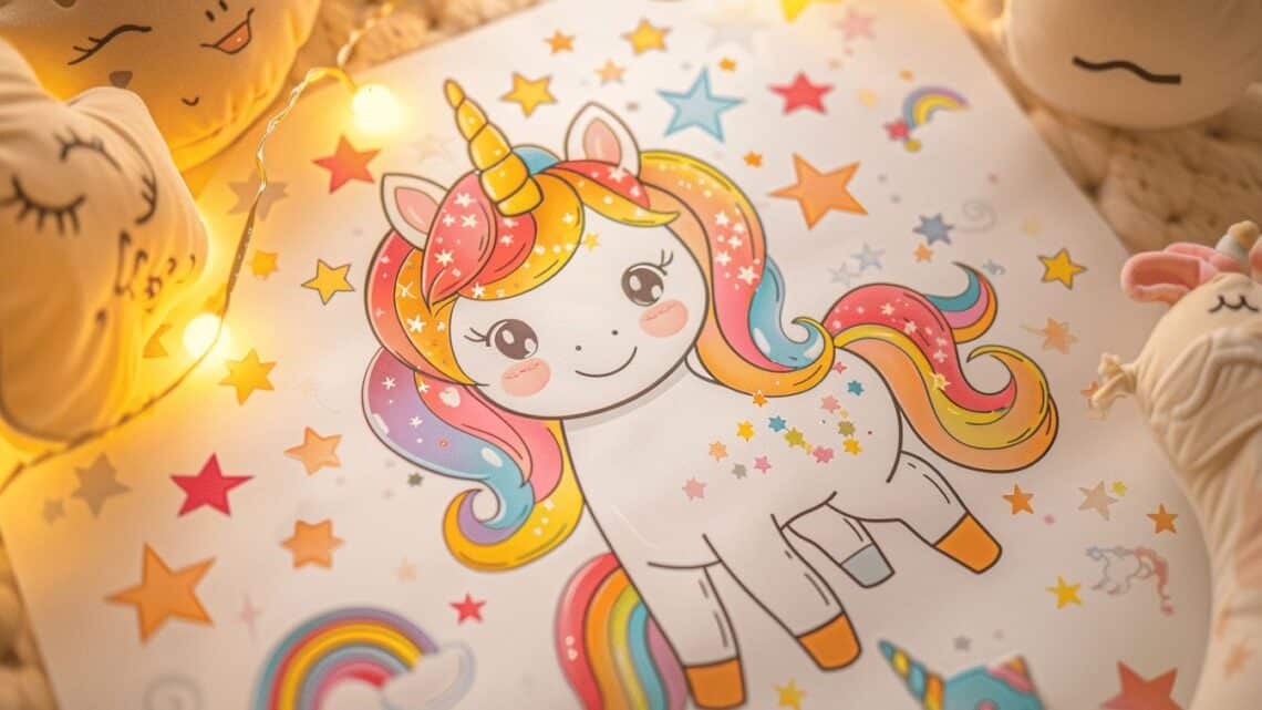 Coloriage licorne facile à imprimer : Un monde magique à portée de main